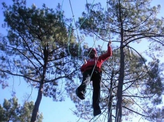 Parcours dans les arbres au parc de loisirs du Four